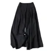 Women's Pants Women Palazzo Summer Linen Casual High Waist Wide Leg Flowy Culotte Trousers Drawstring Yoga Womens Cotton Sweatpants