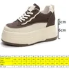 Scarpe casual fujin da 9 cm mucca vera pelle sneaker petto piattaforma a cuneo vulcanizzare colori comodi pompe comode donne