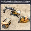 24G RC Excavator Dumper Car Remote Control Engineering Vehicle Crawler Truck Bulldozer Toys For Boys Kids Gifts 240417