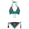 New Bikini Leopard Print Swimwear Split System Rope Beach Bikini