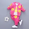 Vêtements ensembles enfants filles fleurs garçons fashion printemps 3 pièces Couper manteau