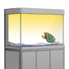 Aquarien Fischtank Hintergrund Aufkleber weiß gelbgrün Blau Cyan Gradienten Einfacher Druck Tapete Aquarium Hintergrund Dekorationen PVC