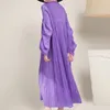 Robes décontractées Cozok TRENDY Élégant Femmes plissées Robe de couleur solide