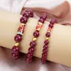 geomancy accessory 2024 New Purple Gold Sand Koi Accessories Vermilion Transfer Beads Bracelet Women's Good Luck Gift for Year of the Loong
