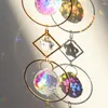 Dekorativa figurer Suncatcher Artificial Crystal Pendant Färgglada handgjorda utsökta Wind Chime Star Moon Sun Catcher hänger för fönster