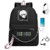 Sacs Anime Hunter x Hunter USB sac à dos pour les écoliers adolescents étudiants paquets de pavillon décontracté pour femmes de camping sacs de voyage