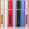 1pc Top Quality 5 ml Bouteille de parfum en aluminium Rechargeable Perfume de voyage Atomizer mini flacon de pulvérisation en verre vide