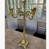 Décoration de fête 10pcs (65 cm) Décorations de mariage Gold Metal Candelabra 5 Arms Candle Habet Centère pour les mariages Backdrop Arch Stand