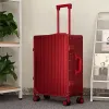 Bagage Travel Tale 20 "24" 28 "inch 100% aluminium reiskoffer Spinner Rolling Bagage Trolley Bag Cabine Check Maat