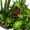 Decorative Flowers Artificial Succulent Plant Arrangements In Faux Pots 3 Piece Set Assorted Sizes Wedding Decoration For Arch