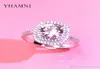 YHAMNI Fashion Round Pink CZ Stone 925 Sterling Silver Ring For Women Luxury Wedding Ring Fine Jewelery Box XJZ33353710895