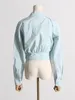 Женская блузская модная рубашка отвороты с плеча одиночная грудь склад
