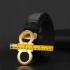 Classic Feeragimo Belt Womens Luxury Designer Bouilles Copper Buckle Automatic Mens Business D448