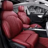 맞춤형 자동차 액세서리 시트 커버 5 좌석 풀 세트 최고 품질 가죽 아우디 Q7 5 좌석 전체 커버리지 전면 및 뒷좌석