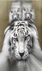 3D White Tiger Bedding sets duvet cover set bed in a bag sheet bedspread doona quilt covers linen Queen size Full double 4PCS282Y7021336