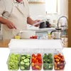 Bouteilles de rangement Conteneur de nourriture transparente avec clip cuillère extérieur fruits fruits légumes Fraîcheur Garder la boîte de condiments à épices plateau divisé