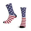 Chaussettes masculines Uas Flag Pattern 3D Impression drôle Harajuku Unisexe Tube Middle