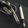 ペンジンハオ100センテニアル樹脂噴水ペンEF /F 18kgp m /bent nib 0.6 /1.2mmとコンバーターホワイトビジネスオフィスインクギフトペン