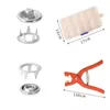 1pc pensier alet ve 50 set metal snap düğmesi kiti giyim dikiş düğmeleri kurulum aracı dikiş diy zanaat aksesuarları