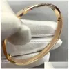 Bangle Designer Armband Titanium Steel Classic Fashion Mens and Womens 18K Gold Jewelry Valentines Day Gift Rose Drop Delivery Armel Oteyh