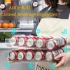 Storage Bottles Refrigerator Rolling Organizer Can Transparent Beverage Kitchen Beer Holder