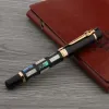 Pennor lyxiga jinhao helvete snidande fontänen penna metall koppar twist s gyllene bläck penna signatur elegante affärspapper