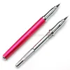 Pens Hero 3266 Luxury 0.5mm Iridium Nib Steel Fountain Pen 360 Degree Inking Pens For Office Home School Supplies