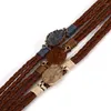 Bracelets de charme Bracelet en cuir de pierres naturelles vintage pour femmes