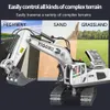 24G RC Excavator Dumper Car Remote Control Engineering Vehicle Crawler Truck Bulldozer Toys For Boys Kids Gifts 240417