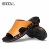 Mens chinelos de verão fora das sandálias de couro Big Size 3948 praia Antislip Slide Slide Shoes 240417