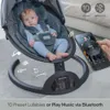 Babybond Bluetooth Swing Swing с музыкальным динамиком, 3 позициями места, 5 -точечный ремень жгута, 5 скоростей и пульт дистанционного управления - портативные детские качели для младенцев