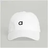 Outdoor-Hüte Al Yoga Off-Duty Cap Trucker Baseball Baumwollstickerei Hartes Top-Hut männlicher und weiblicher europäischer amerikanischer Trend Casual Sun P otvfh