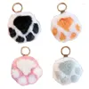 Keychains Keychain pour femmes filles Pompon Natural Pompon Key Chain sur le sac Car Feme Wedding Party Gift