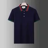 Vêtements de marque d'été créatrice de luxe Poloshirts hommes décontractés polo mode serpent imprimé broderie T-shirt High Street Mens Polos M-3xl
