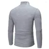 Abiti da uomo b3257 autunno inverno inverno maniche lunghe Turtleneck t-shirt top tops di colore maschio sottile