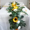 Decorative Flowers Custom Wedding Table Flower Decoration Floral Aisle Artificial Silk Row Runner Arch