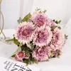 Fiori decorativi crisantemo piccolo decorazione girasole artificiale fiore artificiale colorato seta margherita arrangiata per matrimoni festa di matrimonio