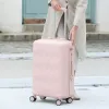 Luggage Luggage travel bag zipper Fashion women Cabin Rolling Luggage trolley luggage combination lock ABS+PC Hand luggage with wheels