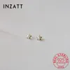 Stud Earrings INZAReal 925 Sterling Silver Pearl Star 14K Gold For Women Cute Fine Jewelry Piercing Accessories Drop