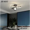 Ceiling Lights Modern Led Chandelier Light For Bedroom Living Dining Room Black Gold Design Nordic Interior Decor Lamp 220V Drop Deliv Dhzxi