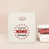 Taschen Super Mamie Druckmuster Kühler Lunchtasche tragbare isolierte Leinwand Bento -Tote Thermal Picknick Lebensmittel Aufbewahrung Beutel Geschenk für Mamie