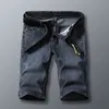 Summer Men Denim Jeans Short Thin Casual Cool Fashion Pants Elastic Straight Daily Dropship Trousers 240416