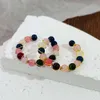 Buntes Natursteinring für Frauen süßes und kreatives Design des handgefertigten Waldstils handgefertigten Perlen -Zeigefinger Trend