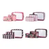 Cases Dames 3 -drijf PVC Duidelijke make -uptas Duidelijke rits make -uptas Organizer Travel Bad Wash Toileths Opbergtas Make -up case