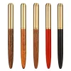 Pens 16Pcs Luxury Retro Wood Bronze Fountain Pen Business Writing Art Calligraphy Ink Pens 0.5mm School Office Stationery Gift Pens
