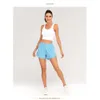 Yoga LL-01 Outfit da donna Shorts High Waist Esercitati pantaloni corti indossare ragazze che gestiscono pantaloni da ginnastica per adulti elastici corse sporti foderato 253