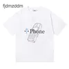 Small Crowd Fashion Brand Trapstar London t Phone Big Brother Dotted Line Printed Cotton Short-sleeved T-shirt for Men and Women