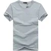 Camisetas masculinas 6 peças de 2024 linha de design criativo simples camisetas de cor de algodão sólido para homens novas camisetas masculinas de mangas curtas em plus size j240419