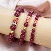 ملحق Geomancy 2024 New Purple Gold Sand Koi Accessories Vermilion Transfer Beads Bracelet Women's Luck Gift for the year of the Lonong