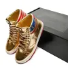 T Trump Sneakers The Never Adrender High Top Sneaker Gold Mens Femmes Chaussures de basket-ball décontractées Big Taille 47